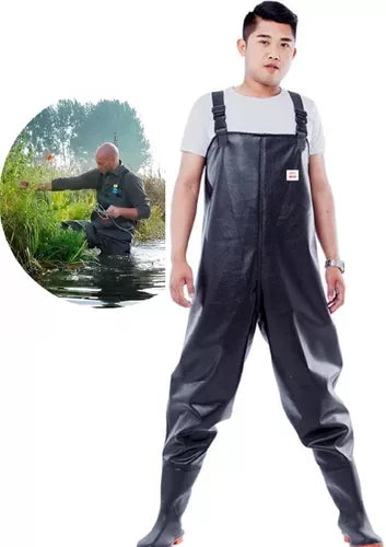 BOTAS FISHING GENERICO WADERS DE UNA SOLA PIEZA, IMPERMEABLES NEGRO M MASCULINO