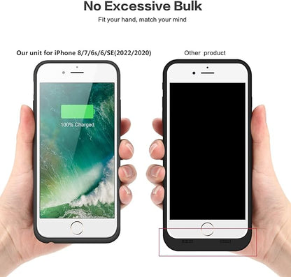 Cargador Carcasa Portatil Generico Apple 6 / 6S / 7 / 8 / Se2 Negro