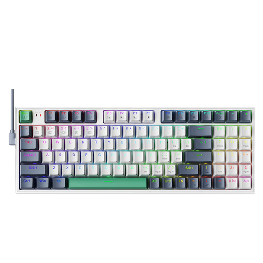 Teclado Gamer Mecánico Machenike K500 Blanco