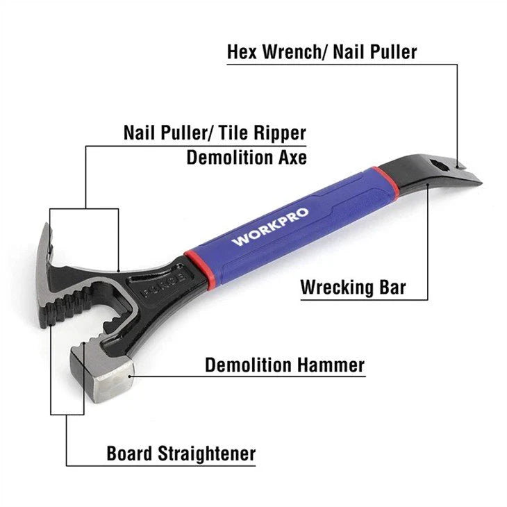 Barra De Apalancamiento Workpro W041090 Multifuncion Negro 18Pulg