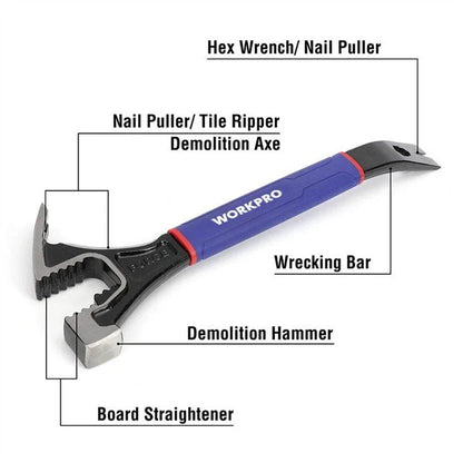 Barra De Apalancamiento Workpro W041090 Multifuncion Negro 18Pulg