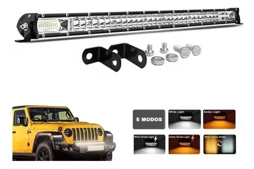 Barra De 80 Luces Generico Led Estroboscopicas Blanco Y Ambar 26In