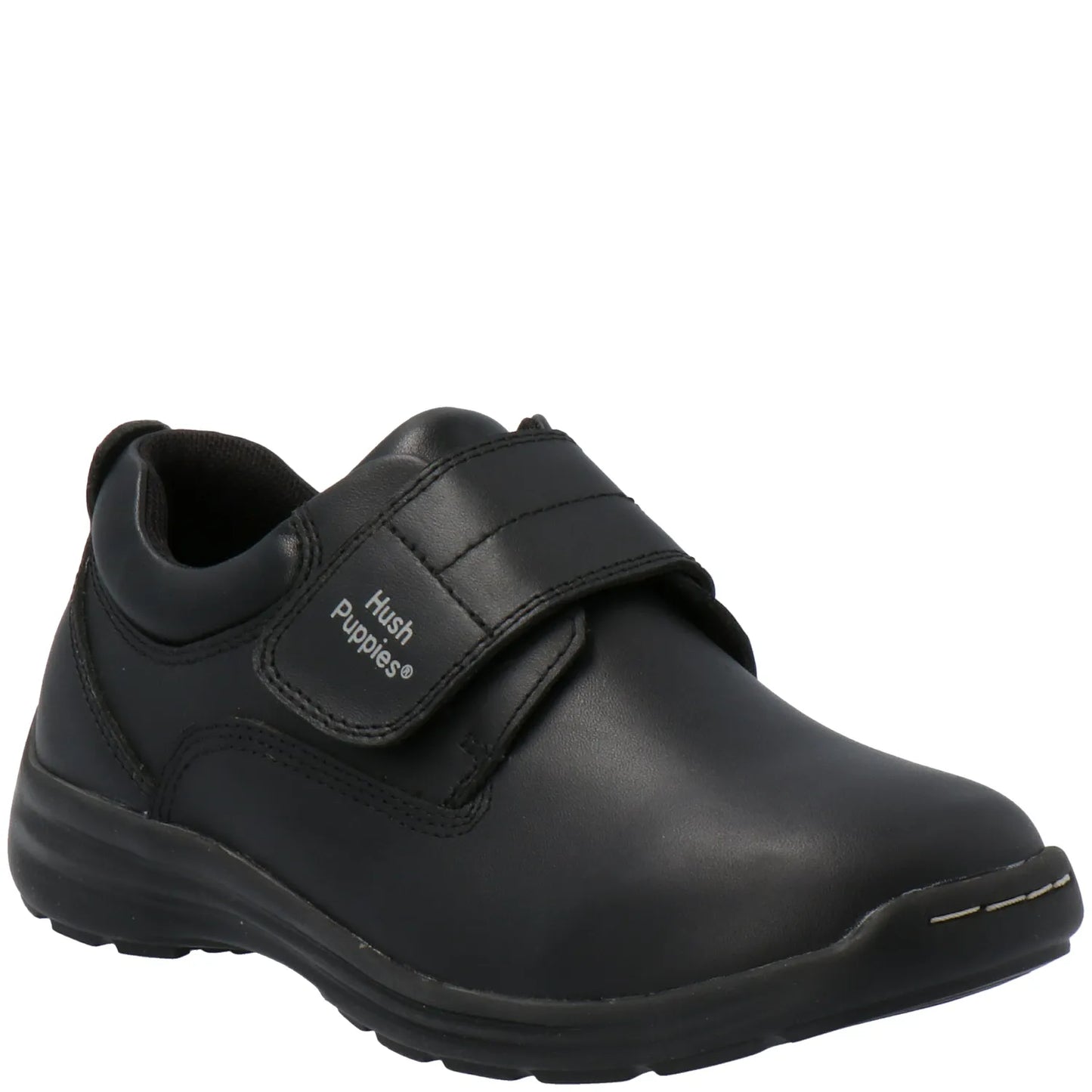 Zapato Escolar Hush Puppies  Jungla Velcro Negro 30